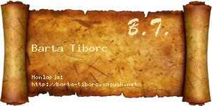 Barta Tiborc névjegykártya